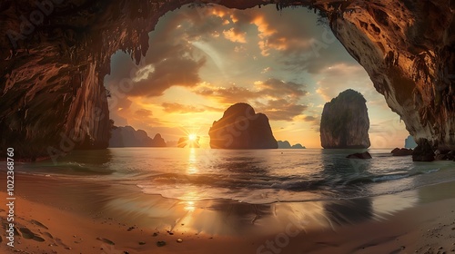 Fototapeta Naklejka Na Ścianę i Meble -  Sunset on the beach of the Baltic Sea in Klaipeda