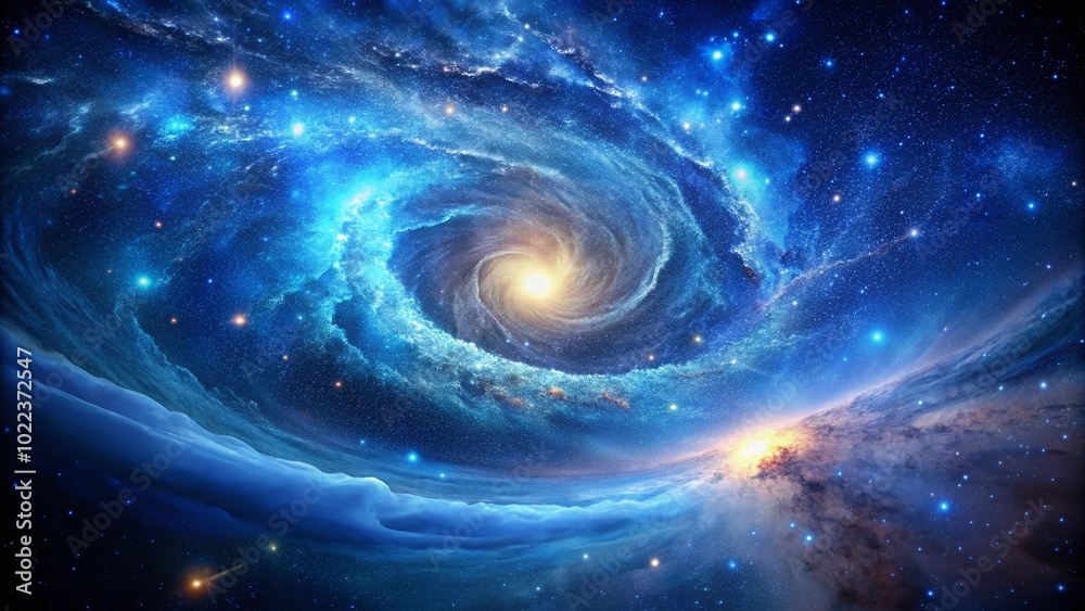 Abstract Space Background of Stars and Nebulae with Rotating Particles in a Galaxy Setting Abstract Space Background of Stars and Nebulae with Rotating Particles in a Galaxy Setting