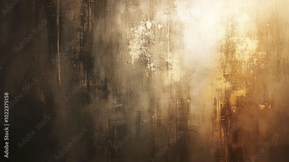 Brushed bronze metal surface with steel sheet pattern, high-detail close-up showing rugged industrial texture, warm metallic hues and subtle reflections