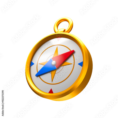 a 3D icon render compass 