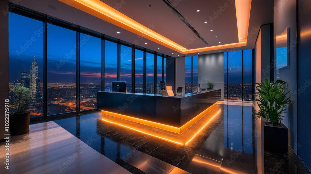 Fototapeta premium Urban Office at Night