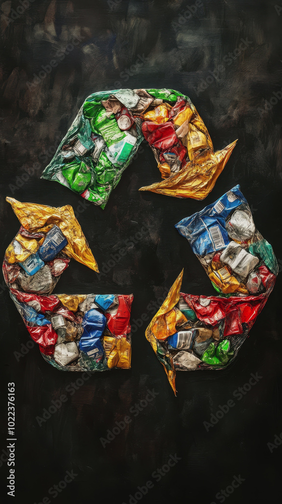 Fototapeta premium Recycling day. garbage sorting, environmental pollution.