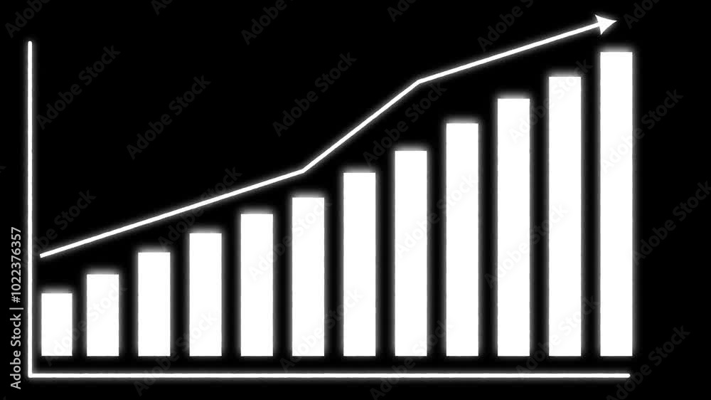 Growth line animation, increase, growing up, successful, infographic, black screen video, line up animation, analysis, animated line up, Growth line animation, increase, growing up, successful, infographic, black screen video, line up animation, analysis, animated line up,