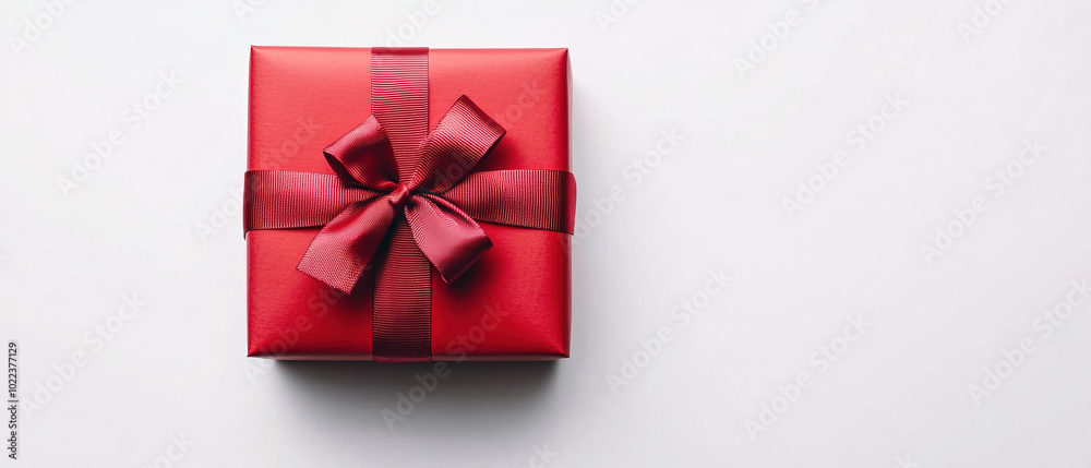 red gift box with red ribbon decoration red gift box with red ribbon decoration