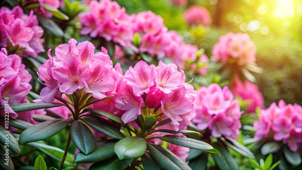 A vibrant cluster of pink blossoms with delicate petals unfolds in a symphony of color, bathed in the warm glow of sunlight filtering through the leaves. A vibrant cluster of pink blossoms with delicate petals unfolds in a symphony of color, bathed in the warm glow of sunlight filtering through the leaves.