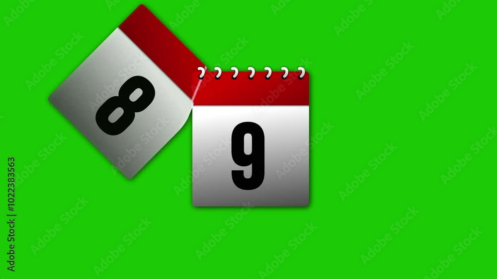 Animation of Calendar with 31 days green background. 4K video, 31 days Animation Video, 1 month animation Animation of Calendar with 31 days green background. 4K video, 31 days Animation Video, 1 month animation