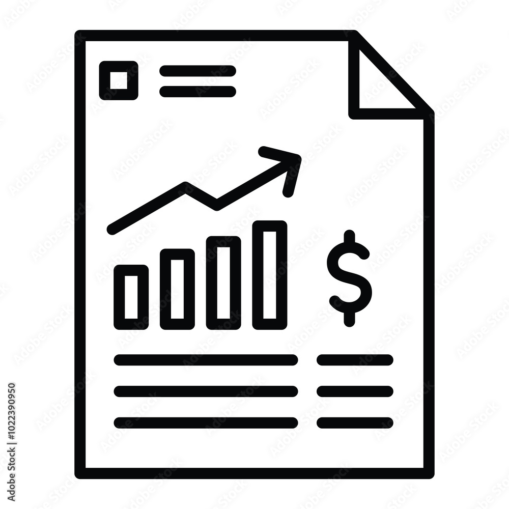 Sales Report icon line vector illustration
Sales Report icon line vector illustration