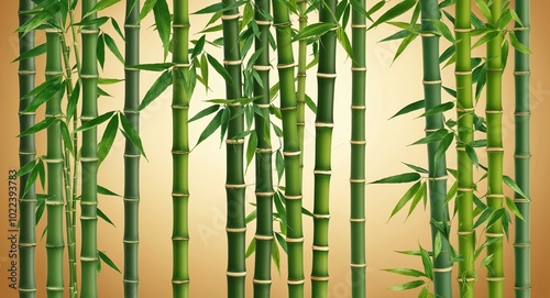 Bamboo plant leaves background