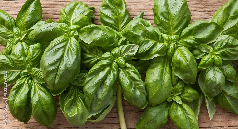 Basil plant leaves background Basil plant leaves background