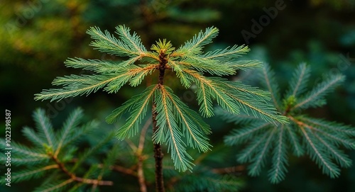 Western hemlock plant leaves background