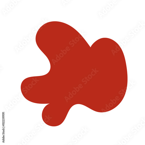 Red green abstract shapes vectors