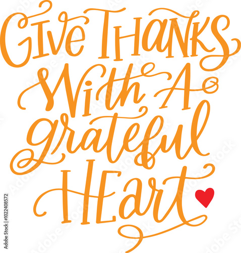 Vector Hand lettering Thanksgiving Quote