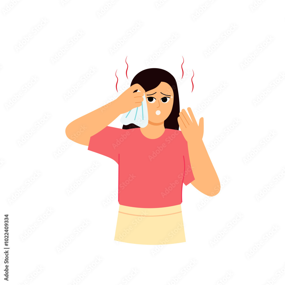 Hyperthyroidism Symptoms Illustration Heat Sensitivity Hyperthyroidism Symptoms Illustration Heat Sensitivity