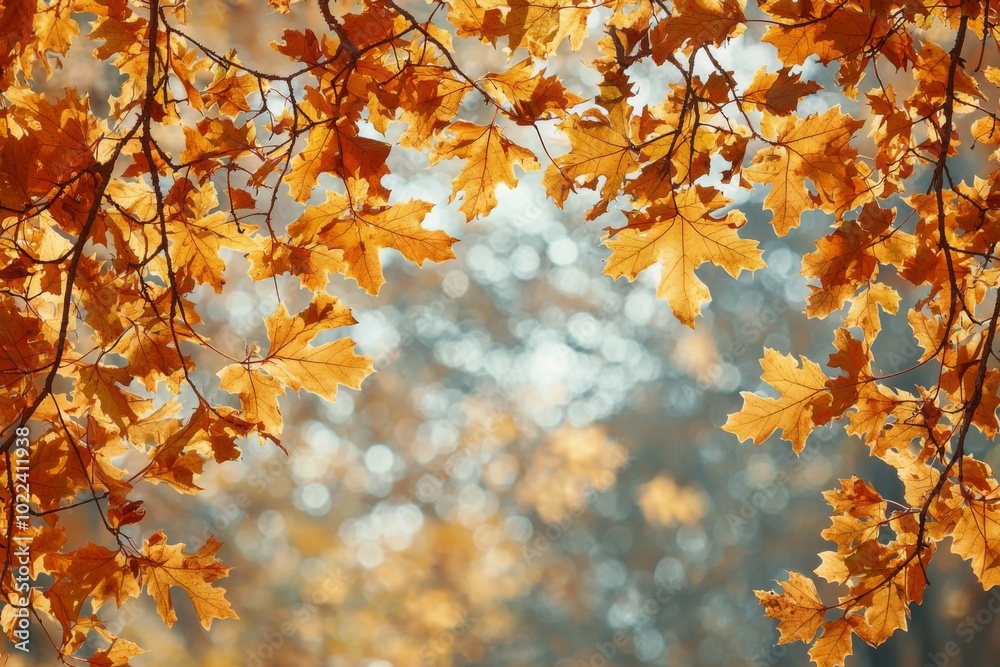 Fallen Leaves Season Background created with Generative AI Fallen Leaves Season Background created with Generative AI