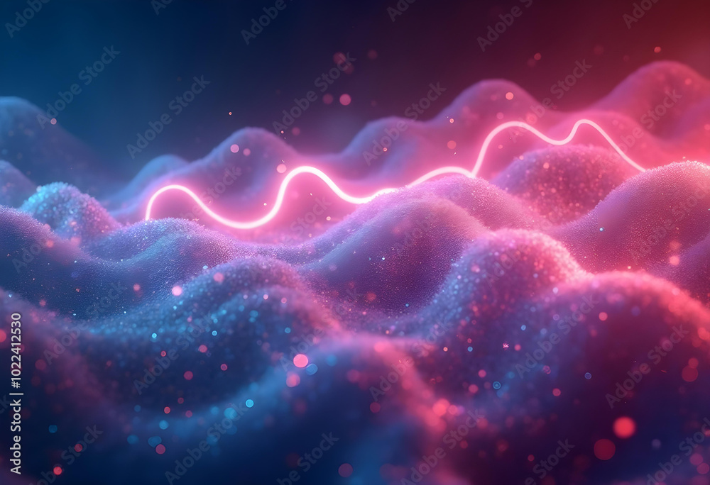 vibrant abstract representation of waves with glowing lines, showcasing blend of pink and blue hues. image evokes sense of movement and energy, perfect for creative projects vibrant abstract representation of waves with glowing lines, showcasing blend of pink and blue hues. image evokes sense of movement and energy, perfect for creative projects