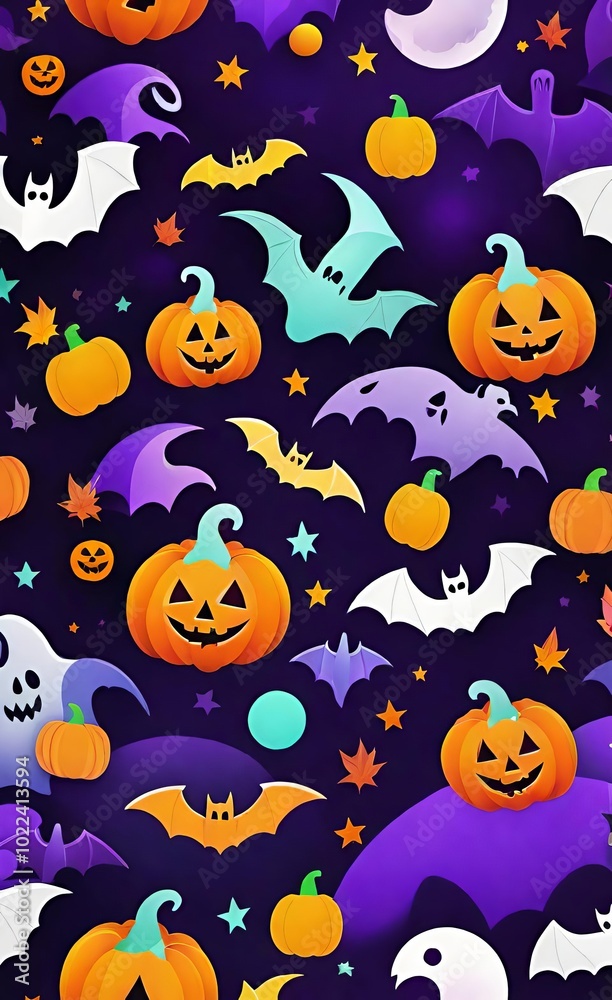 colorful halloween background