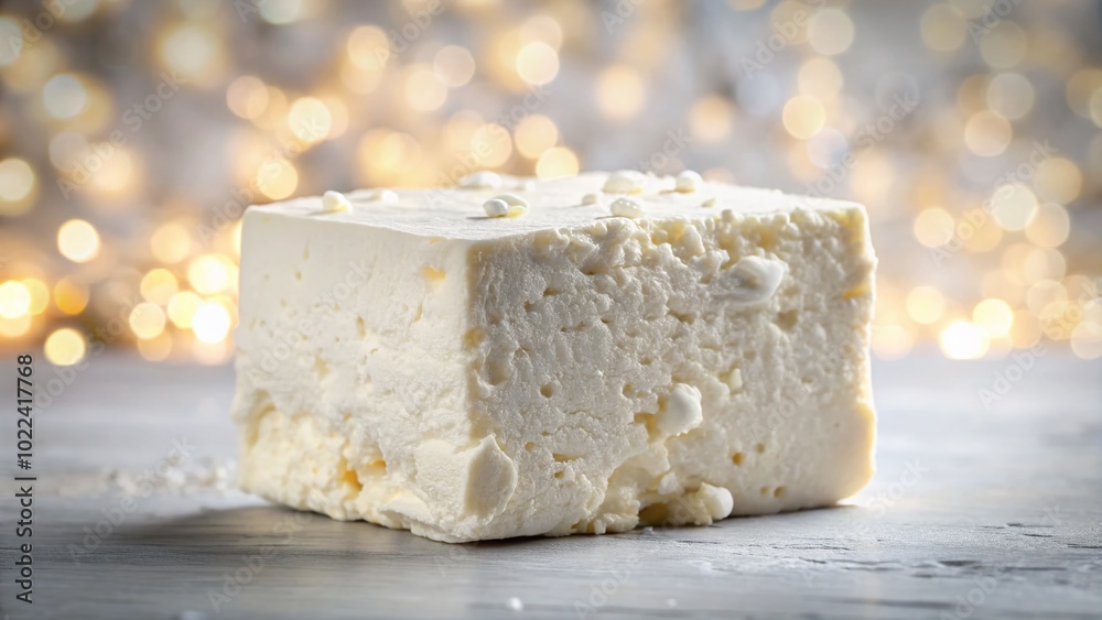 Fresh Greek Feta Cheese Block Isolated on White Background for Culinary Uses Fresh Greek Feta Cheese Block Isolated on White Background for Culinary Uses