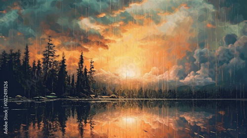 serene sun rising seas and lakes