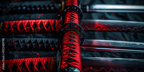 Cyber Samurai: High-Tech Katana in Neon Light