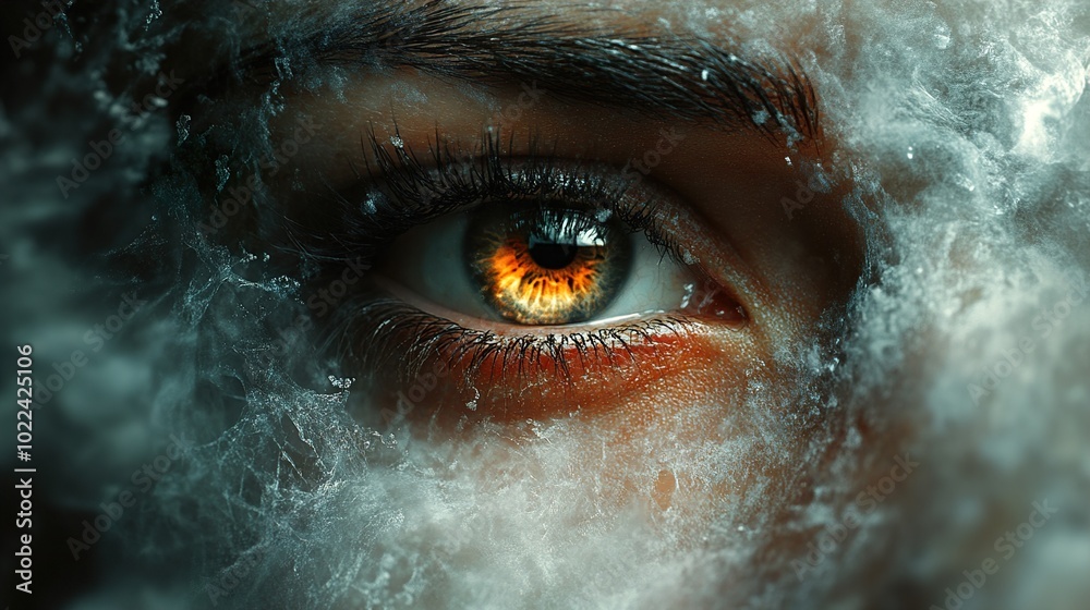 Close Up of a Human Eye with Abstract Texture Close Up of a Human Eye with Abstract Texture
