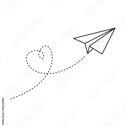 Paperplane with love route