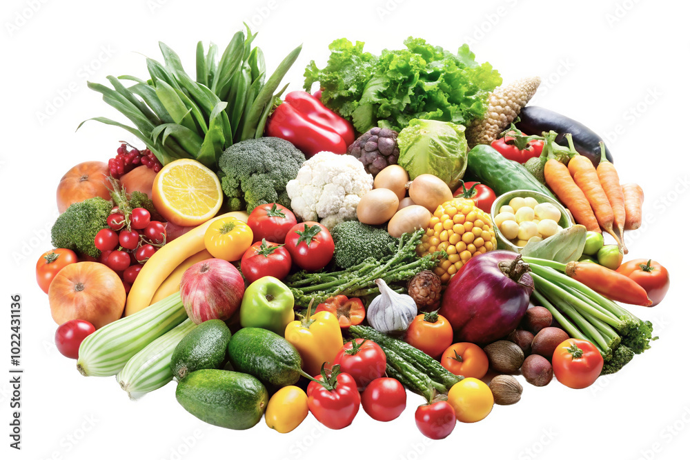 Vibrant Array of Fresh Vegetables and Fruits Showcasing Nature's Bounty and Rich Diversity Vibrant Array of Fresh Vegetables and Fruits Showcasing Nature's Bounty and Rich Diversity