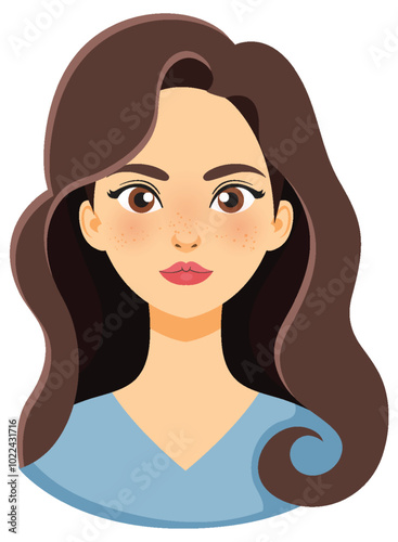 Woman with Long Brown Hair