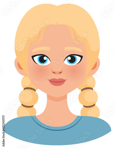 Blonde Woman with Blue Eyes