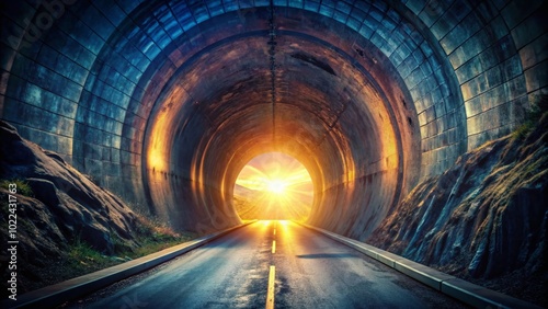 Light at the End of the Tunnel - Hope Metaphor in Double Exposure Photography