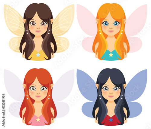 Colorful Fairy Portraits Collection