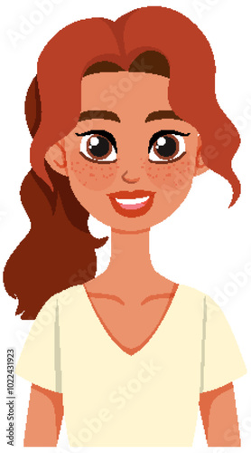 Smiling Woman with Red Hair