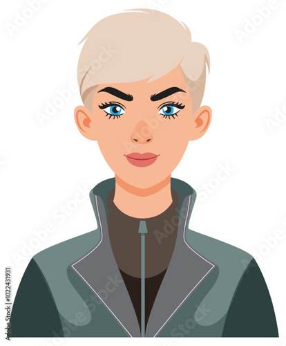 Confident Woman with Short Hair