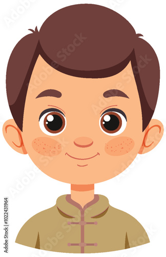 Cute Boy in Traditional Attire
