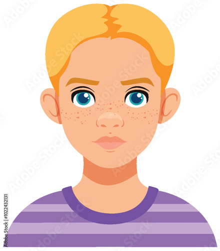 Blonde Boy Avatar Illustration