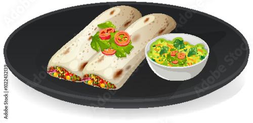Mexican Burritos with Guacamole
