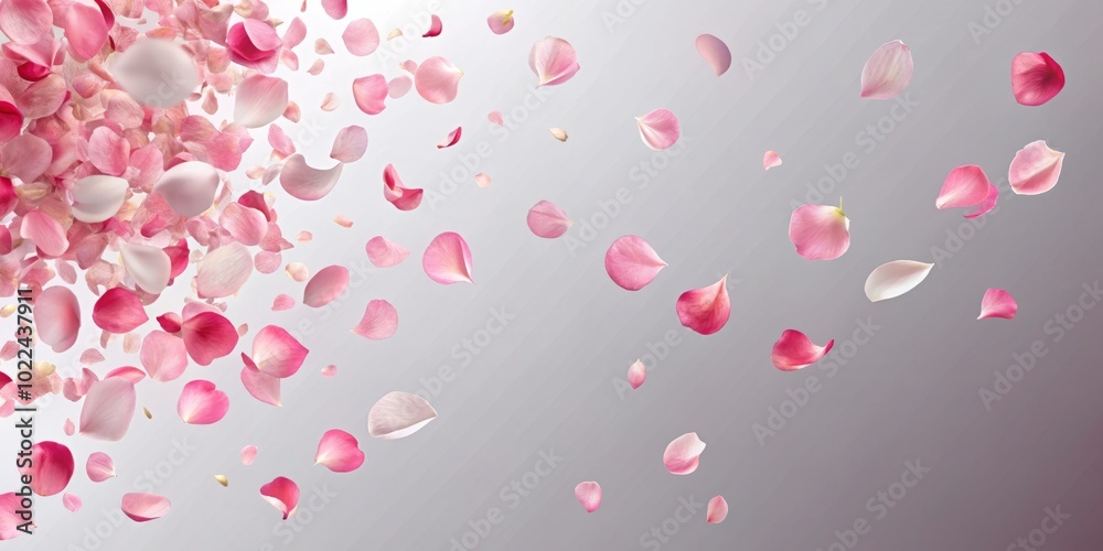Capture the essence of love with a dreamy backdrop featuring cascading pink rose petals. Ideal for Valentine's Day, this design adds elegance to any event. Capture the essence of love with a dreamy backdrop featuring cascading pink rose petals. Ideal for Valentine's Day, this design adds elegance to any event.