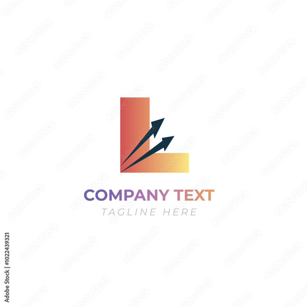 Upward Bound A Dynamic Logo Representing Growth and Success L Letter monogram logo with arrow Upward Bound A Dynamic Logo Representing Growth and Success L Letter monogram logo with arrow