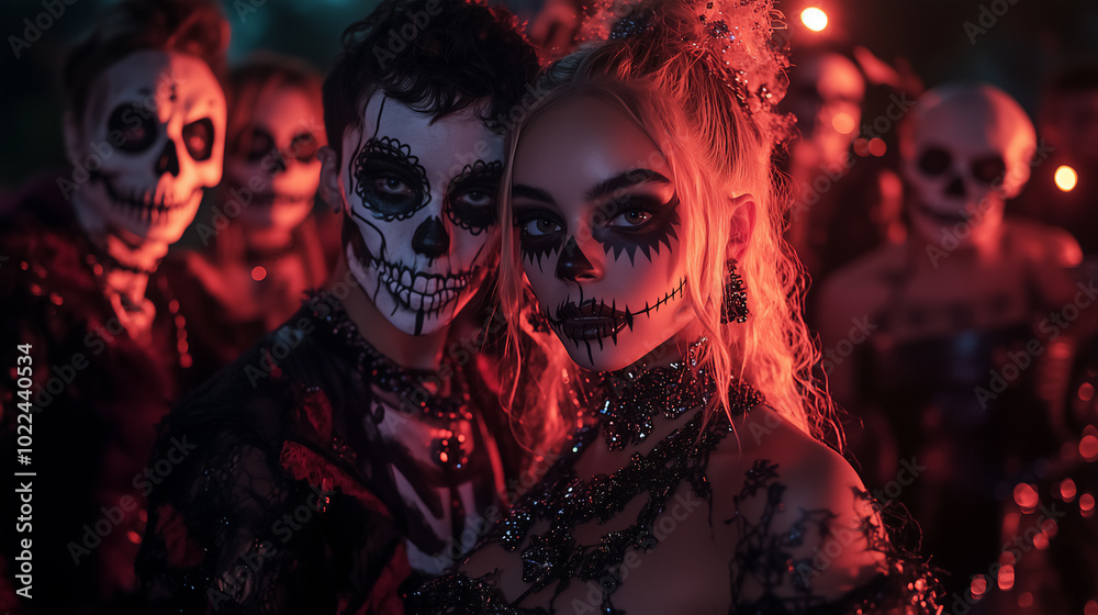 Dark Halloween Fashion and Skull Face Paint | Gothic Costumes and Spooky Makeup for Halloween Party Vibes Dark Halloween Fashion and Skull Face Paint | Gothic Costumes and Spooky Makeup for Halloween Party Vibes