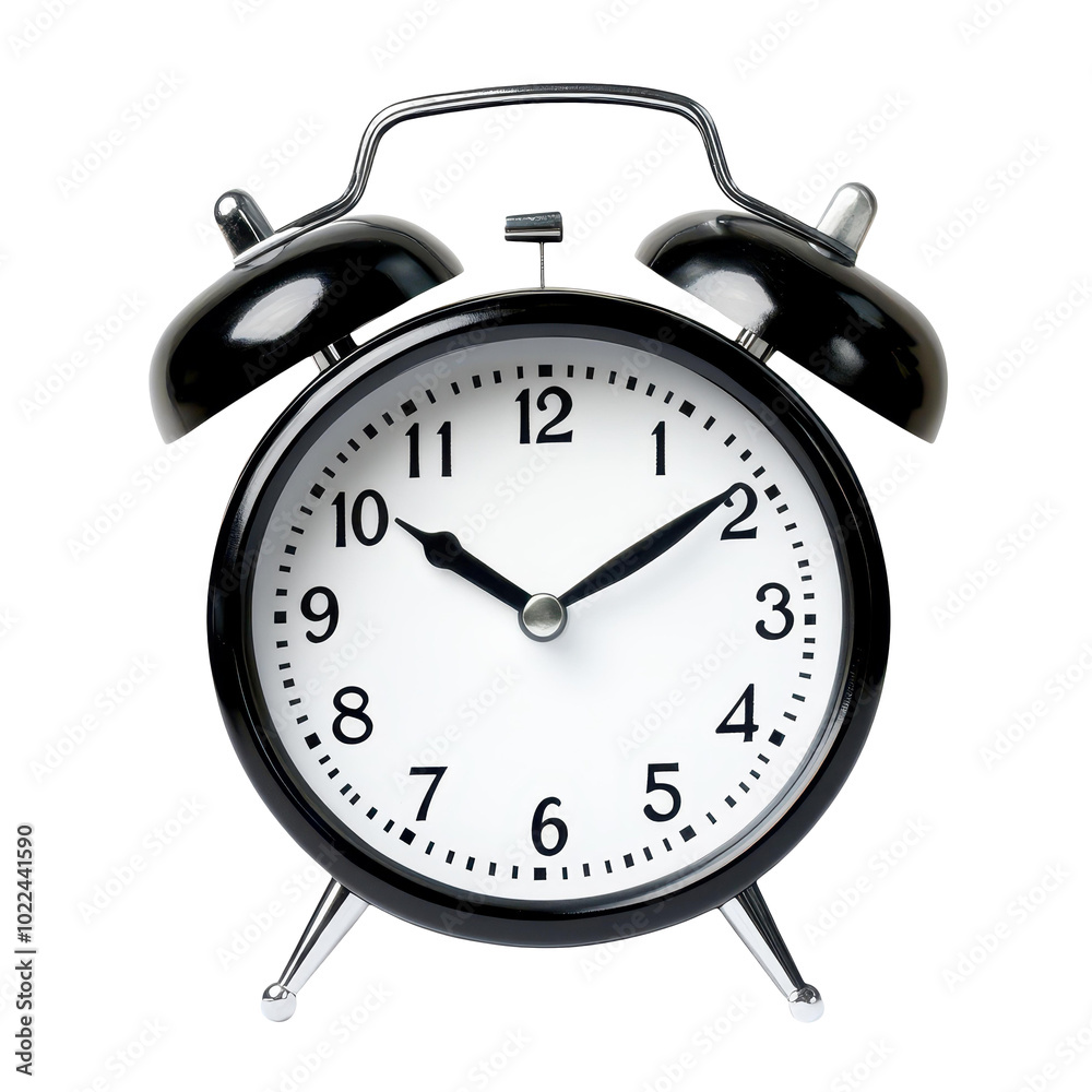 A sleek alarm clock on a clean white background, perfect for adding a touch of modernity to your space. A sleek alarm clock on a clean white background, perfect for adding a touch of modernity to your space.