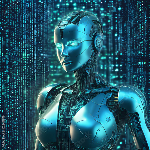 Cybernetic Muse: A Digital Portrait, Generative AI