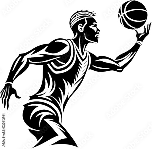 Wallpaper Mural Black Basketball Clipart Art.  Torontodigital.ca