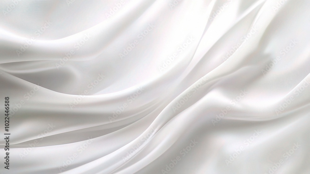 Soft White Fabric Texture with Gentle Waves Soft White Fabric Texture with Gentle Waves