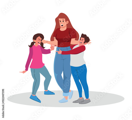 girls and women in various situations