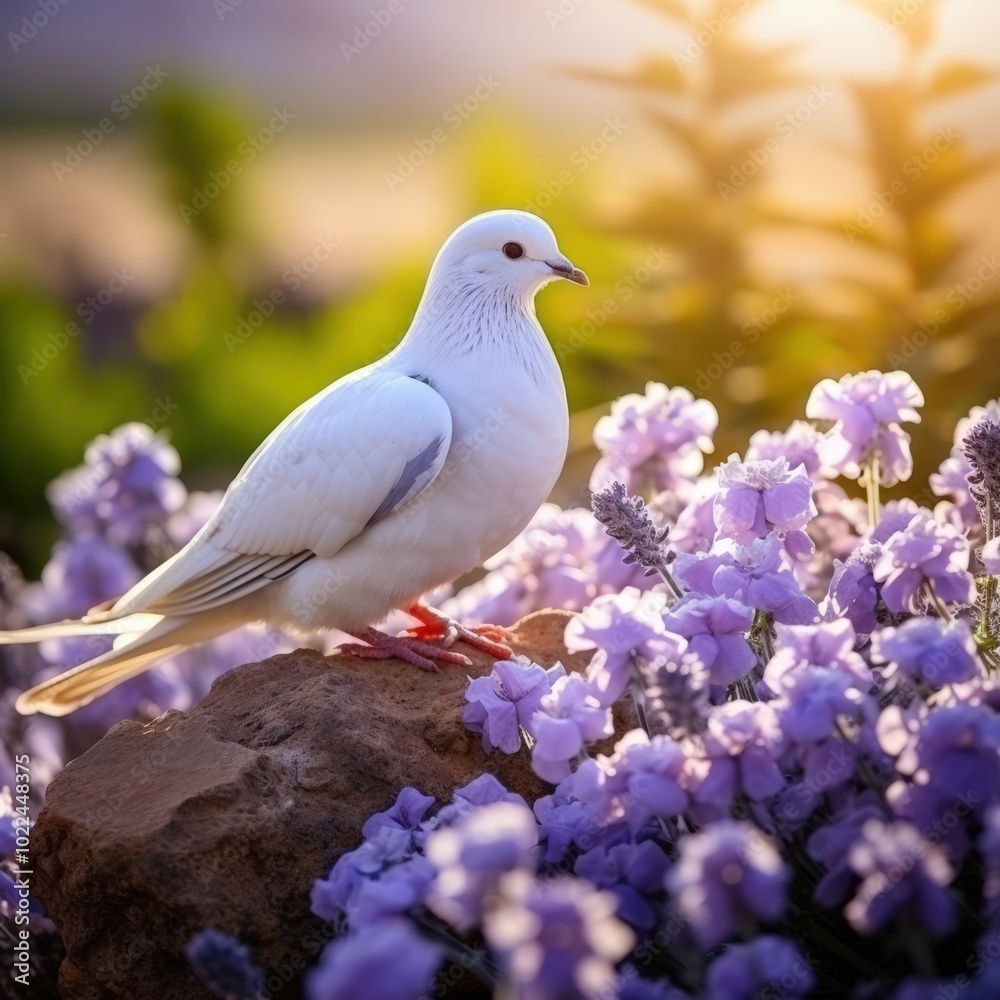 Pigeon on the branch.