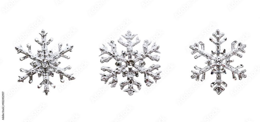 three set of Snowflake isolated transparent background three set of Snowflake isolated transparent background