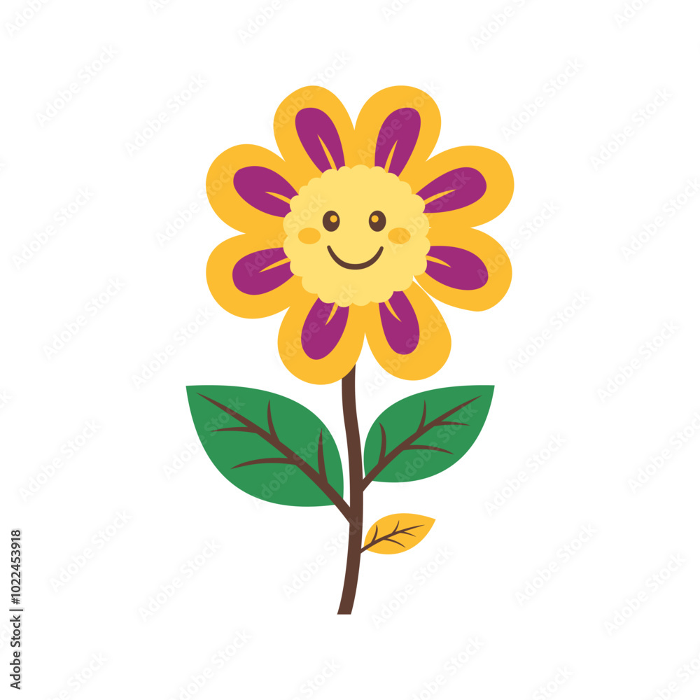 Cute Happy Smile Purple Sunflower Daisy Flower Floral in the Park Cute Happy Smile Purple Sunflower Daisy Flower Floral in the Park