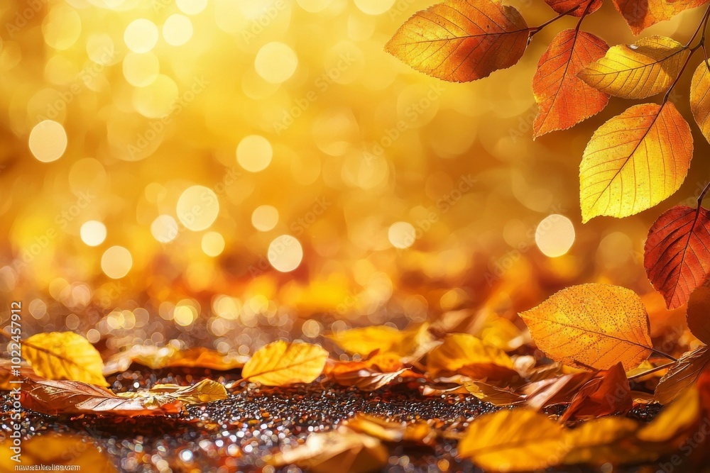 Fallen Leaves Season Background Fallen Leaves Season Background