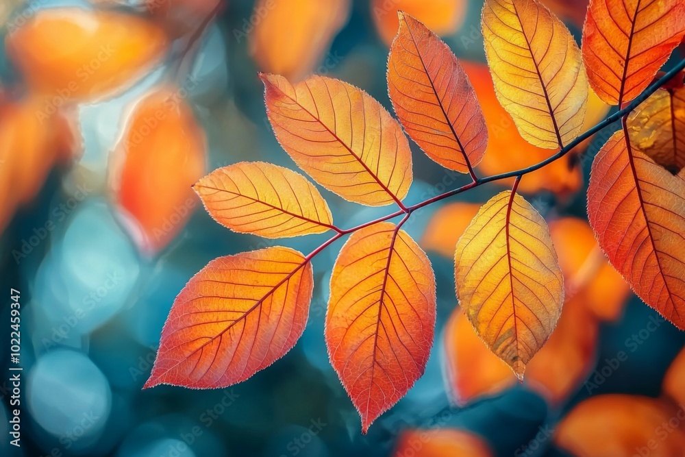 Fototapeta premium Fallen Leaves Season Background