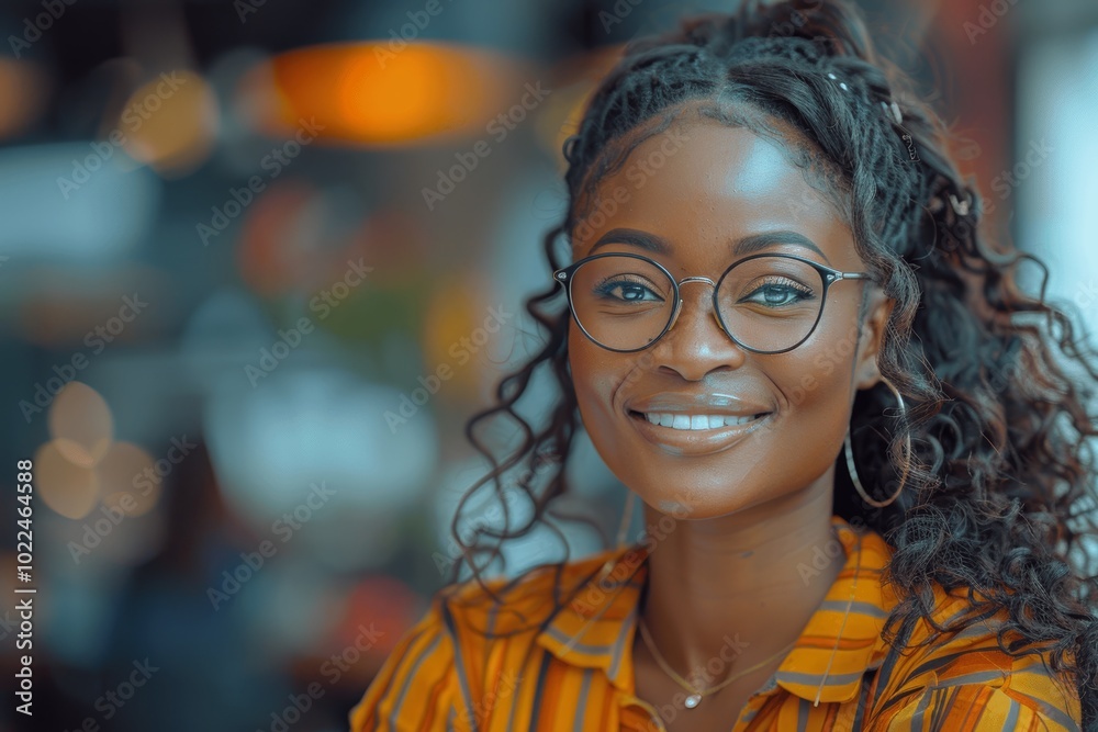 Happy Black Businesswoman Leading a Meeting in a Modern Office with Colleagues Happy Black Businesswoman Leading a Meeting in a Modern Office with Colleagues
