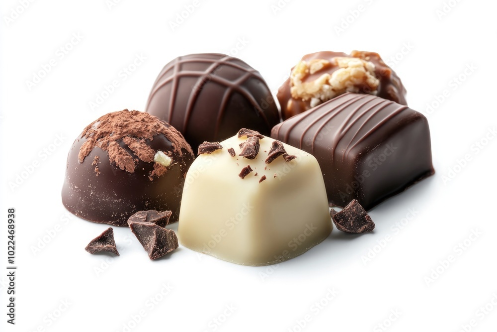 Fototapeta premium white chocolate and brown chocolate 